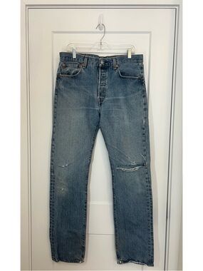 Levis 501 90’s Distressed Faded Wash 33x34